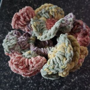 Crochet hair scrunchie.
